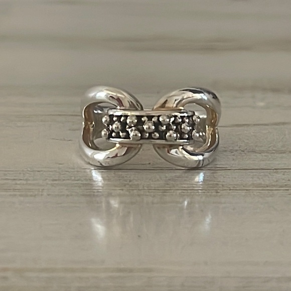 Michael Dawkins Jewelry - Michael Dawkins Sterling Silver Caviar Buckle Sculptural Ring